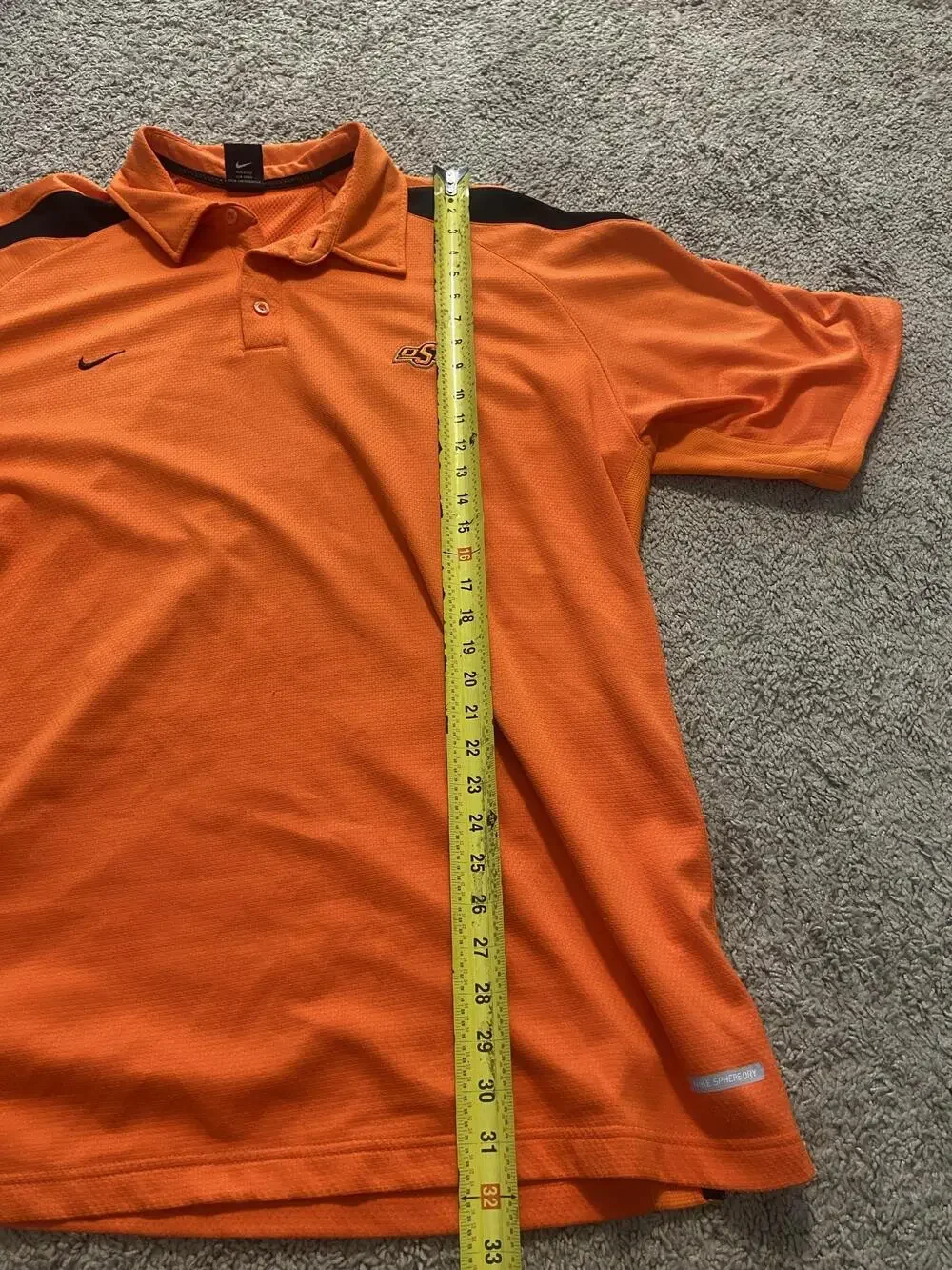 Oklahoma State Cowboys Shirt Mens 2XL Orange NCAA Football Polo Nike Team